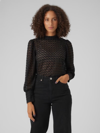 Becca High Neck Lace Top