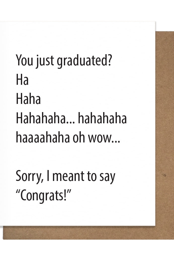 Grad Laugh - Graduation Card